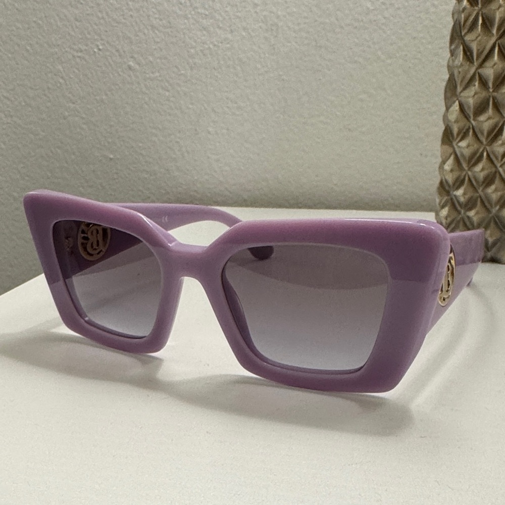 Burberry Purple Sunglasses with Gold Accent - Picture 2 of 6